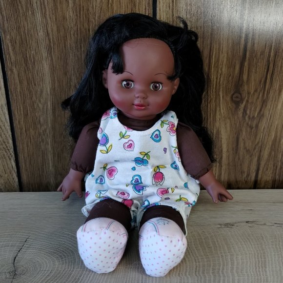 Simba Toys Baby Doll Soft Body AA Black Hair Sleepy Open Close Brown Eyes 11" - Picture 2 of 8